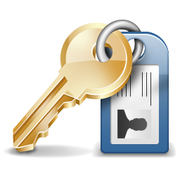 Gold user authorization icon. Account login and password